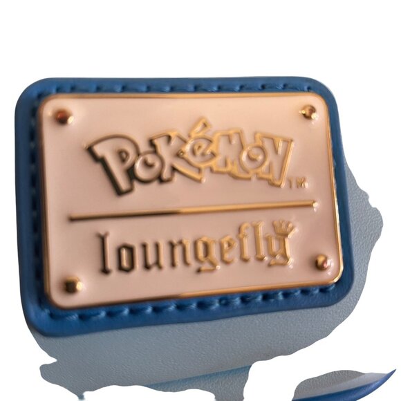 Pokemon Loungefly Piplup Mini Backpack Blue & White Faux Leather Read 4.5 x 9 x - Picture 5 of 16